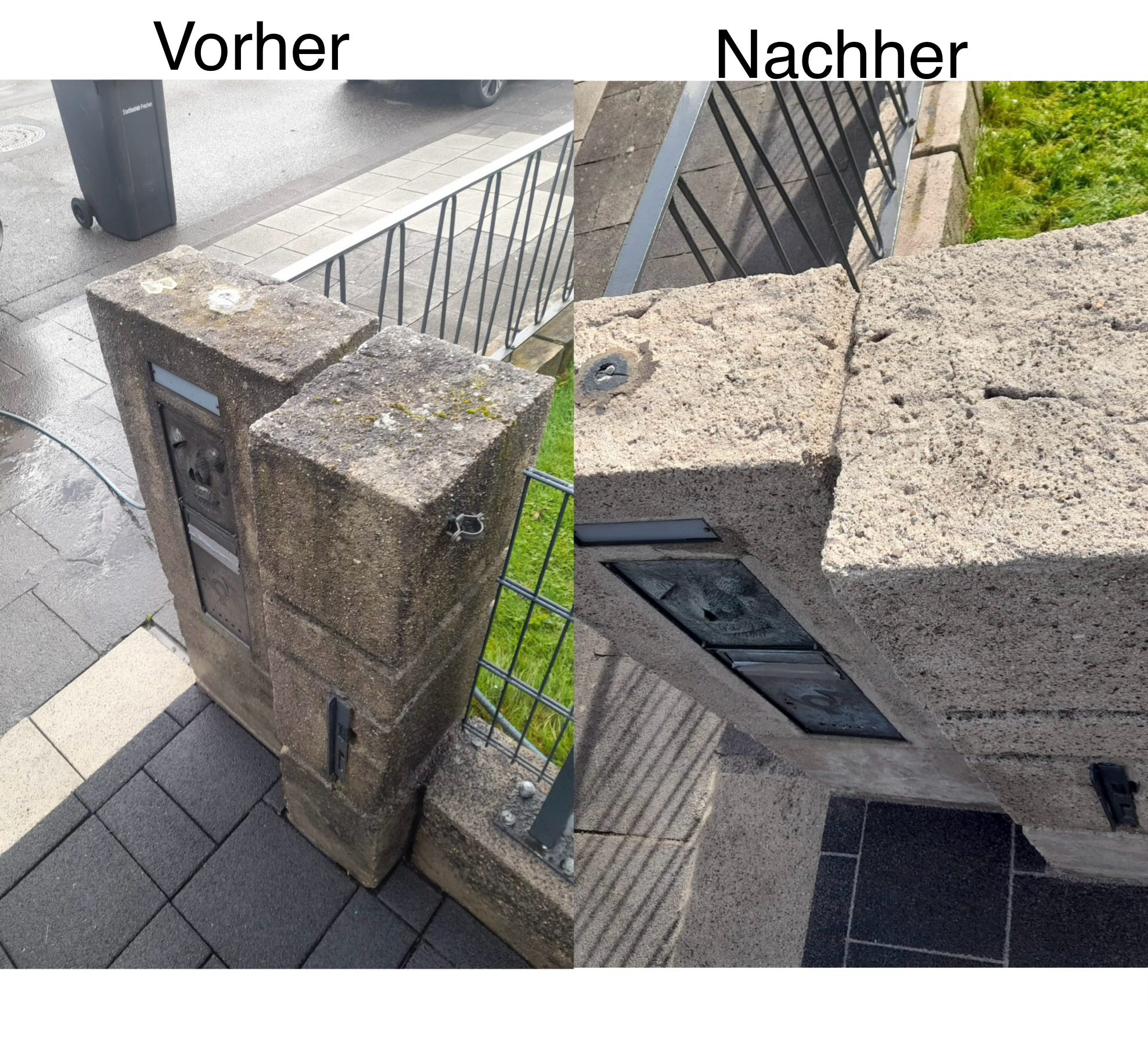 Vorher-Nachher-Vergleich einer professionellen Reinigung