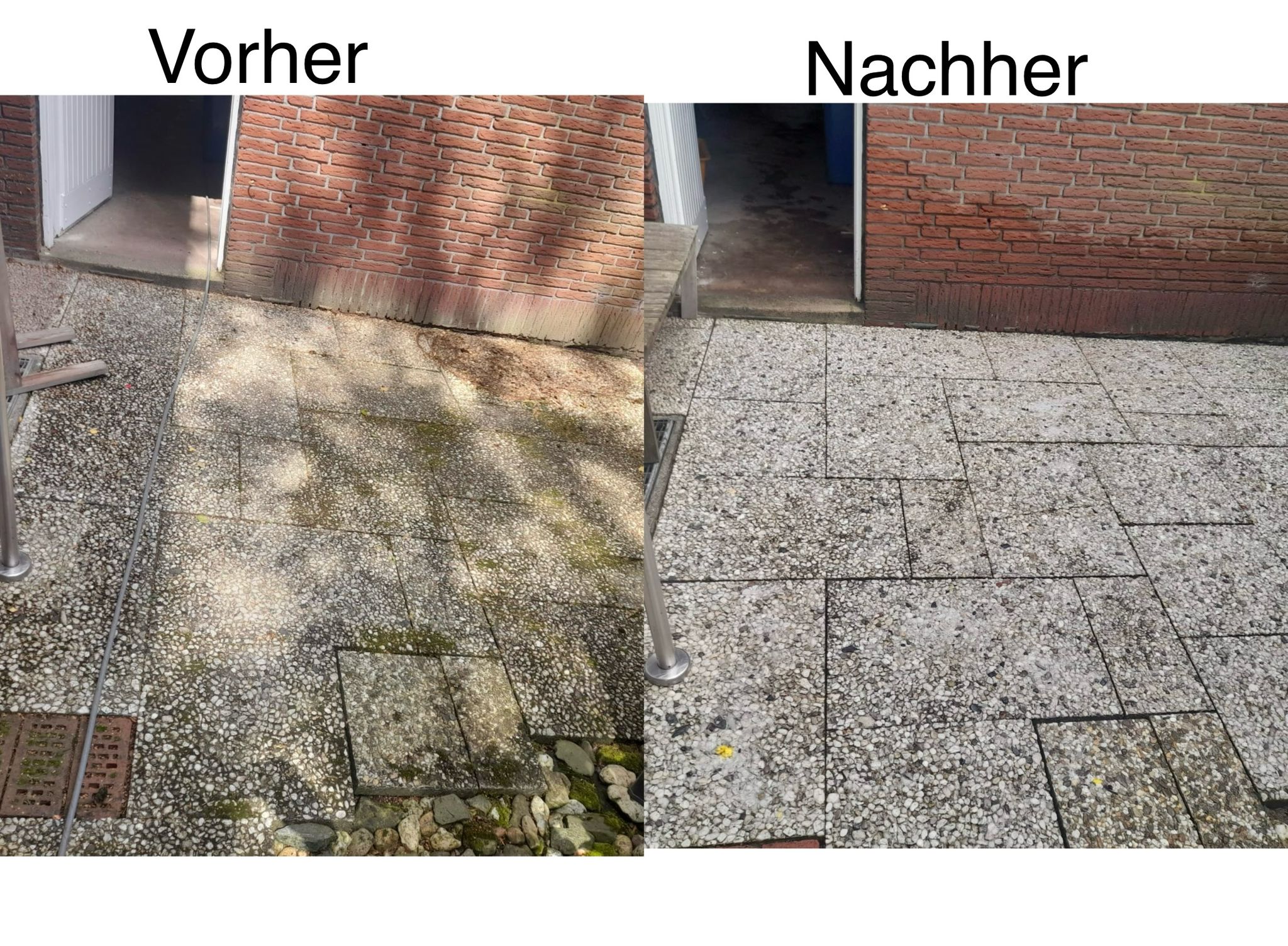 Vorher-Nachher-Vergleich einer professionellen Reinigung