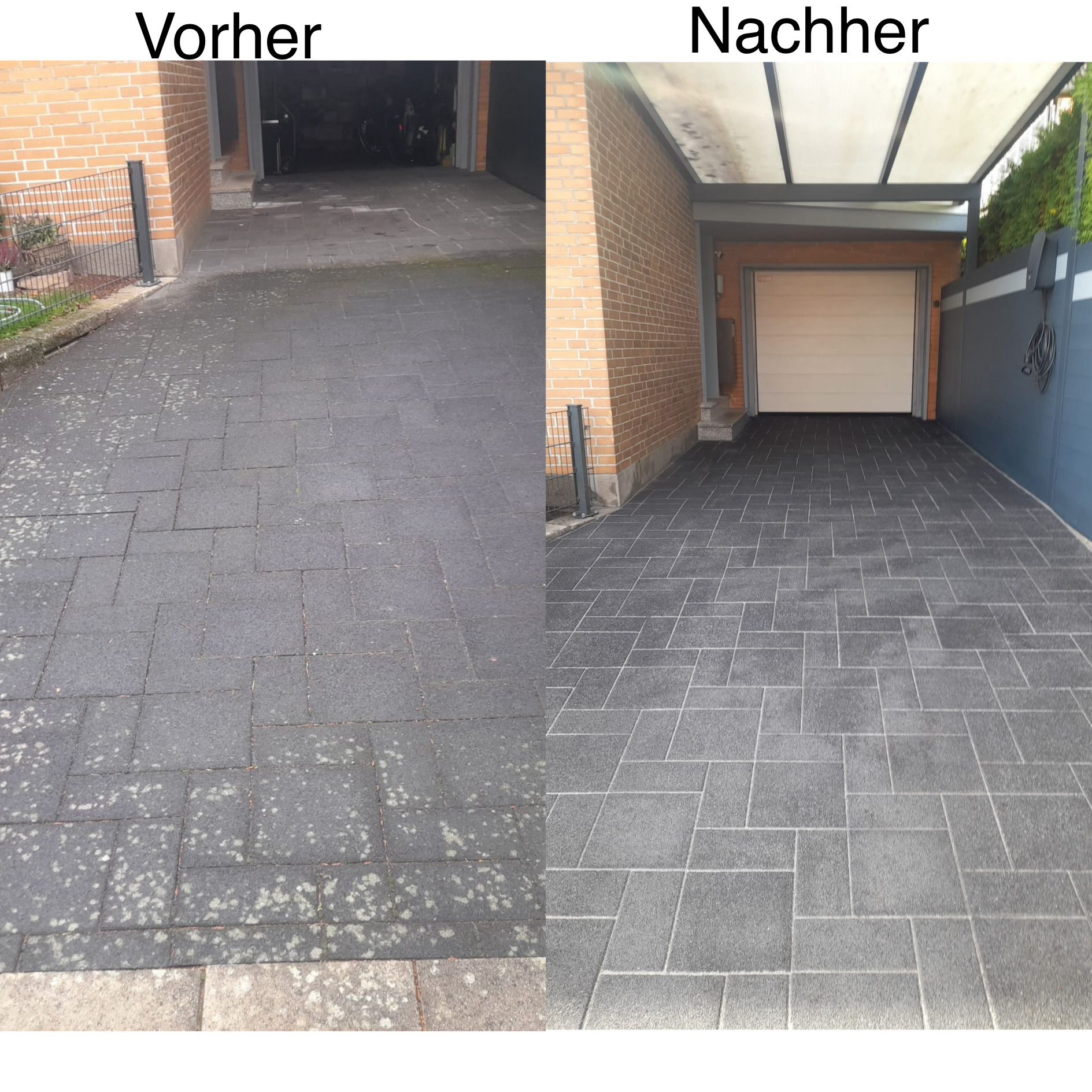 Vorher-Nachher-Vergleich einer professionellen Reinigung