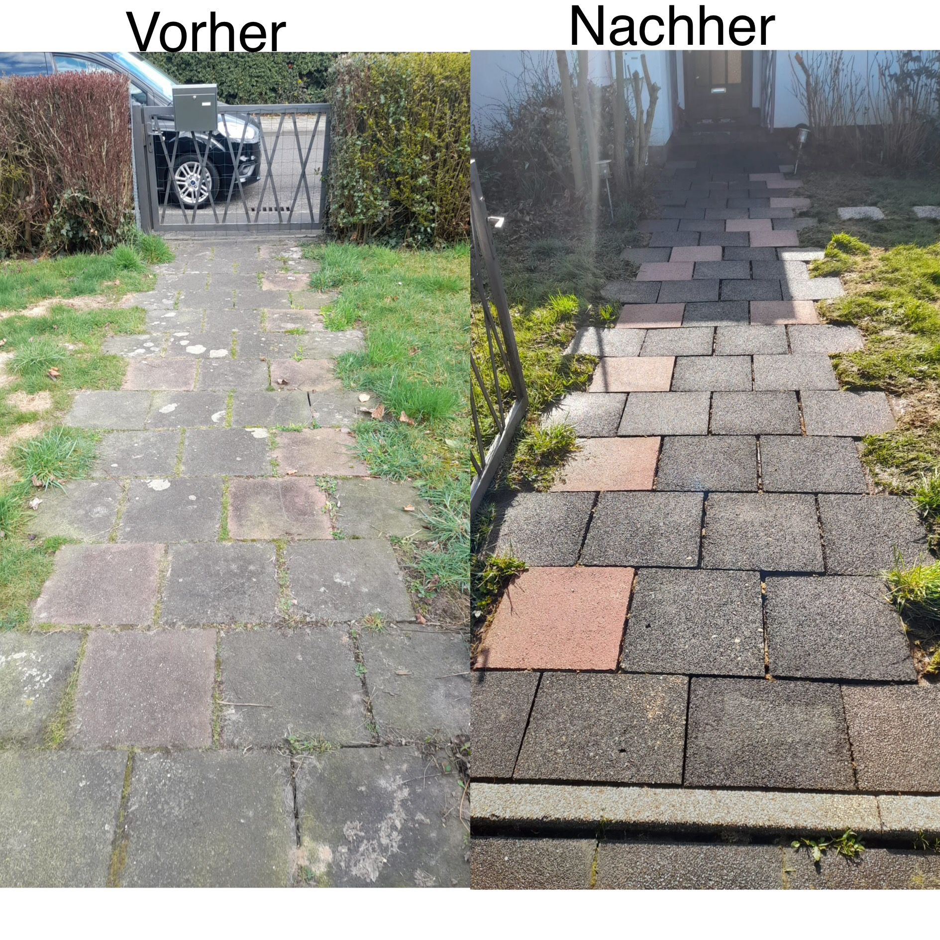 Vorher-Nachher-Vergleich einer professionellen Reinigung