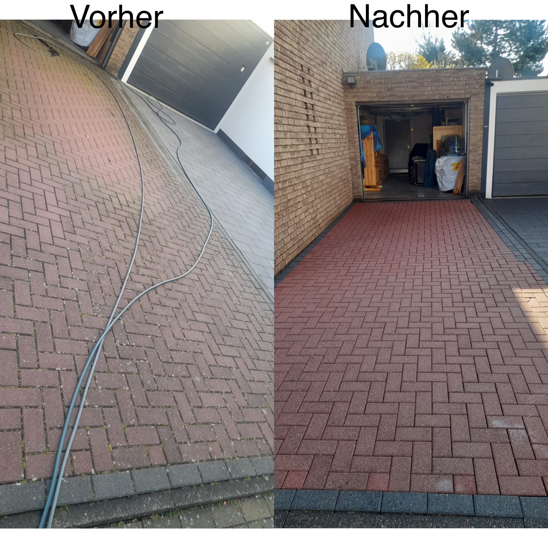 Vorher-Nachher-Vergleich einer professionellen Reinigung