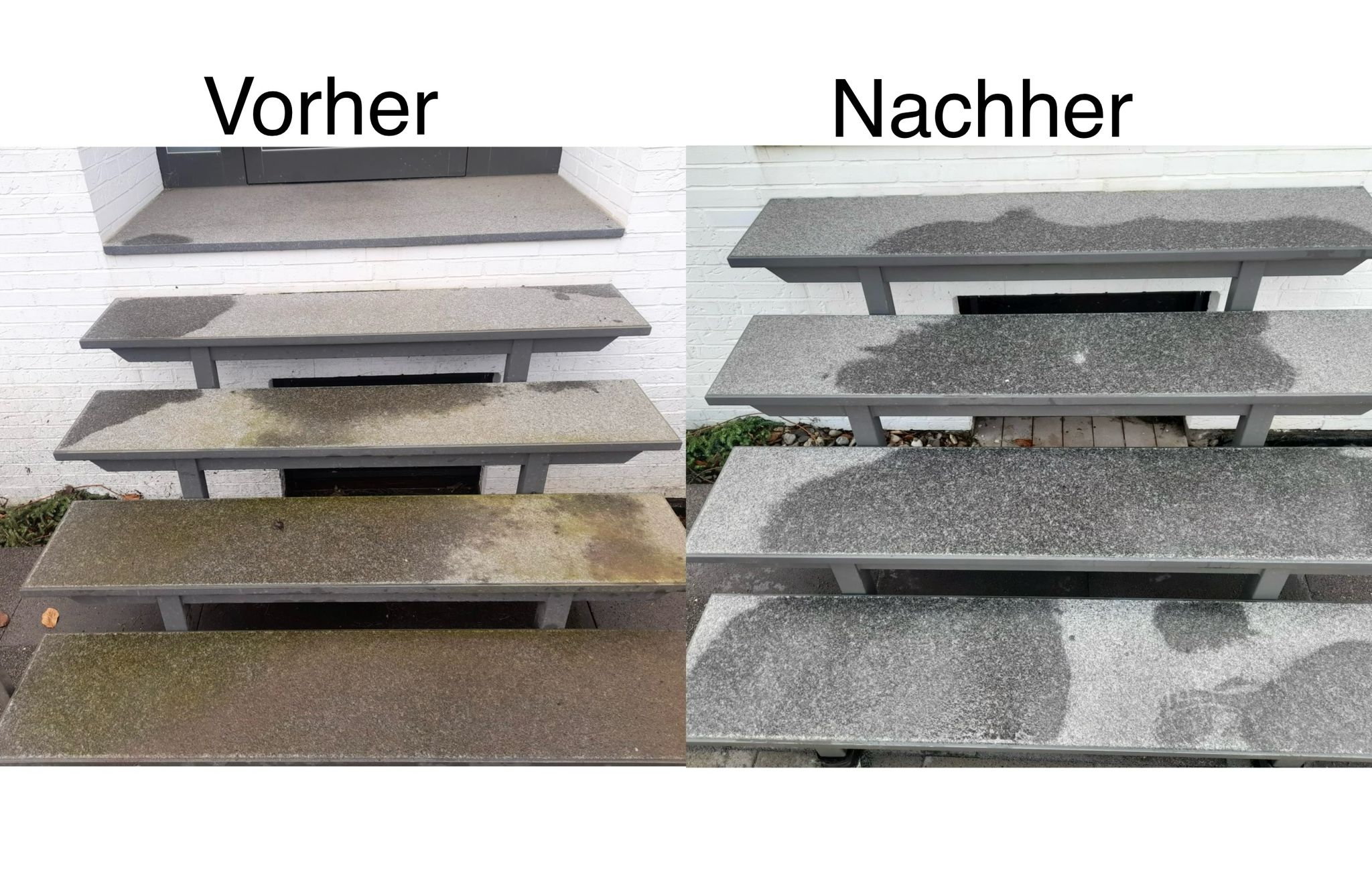 Vorher-Nachher-Vergleich einer professionellen Reinigung