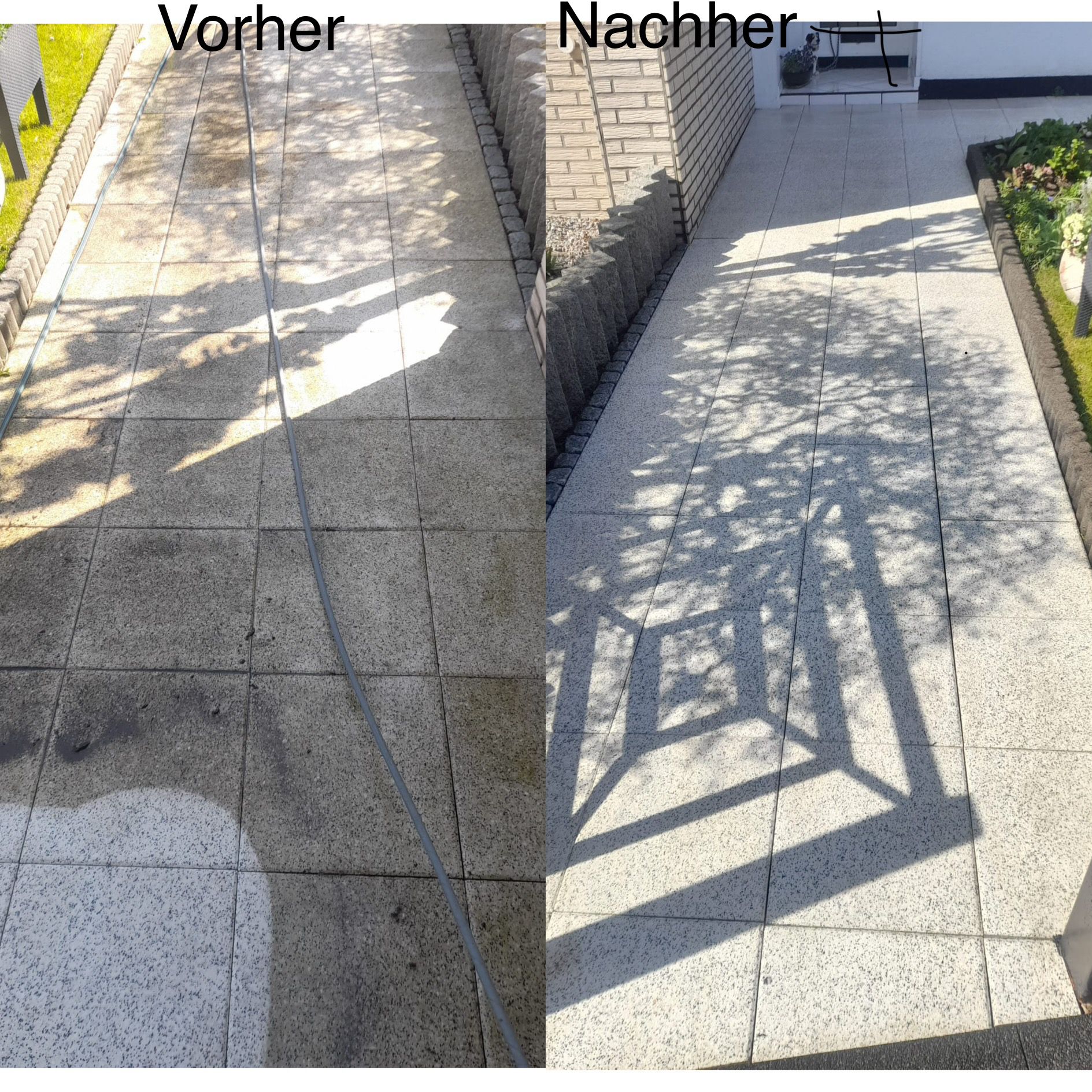 Vorher-Nachher-Vergleich einer professionellen Reinigung